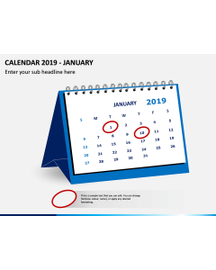 Desk Calendar 2019 PPT Slide 1
