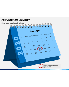 Desk Calendar 2020 PPT Slide 1
