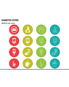 Diabetes Icons PPT Slide 1