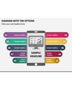 Diagram with Ten Options PPT Slide 1