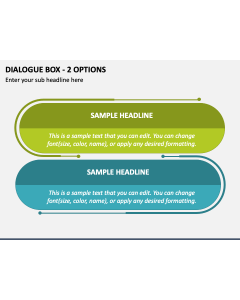 Dialogue Box - 2 Options PPT Slide 1