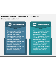 Differentiation - 2 Colorful Text Boxes PPT Slide 1