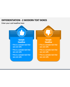 Differentiation - 2 Modern Text Boxes PPT Slide 1