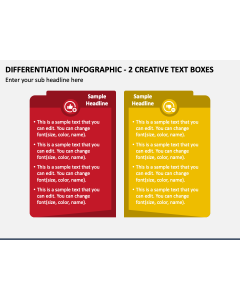 Differentiation Infographic - 2 Creative Text Boxes PPT Slide 1