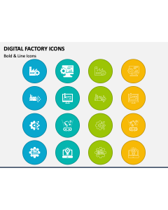 Digital Factory Icons PPT Slide 1