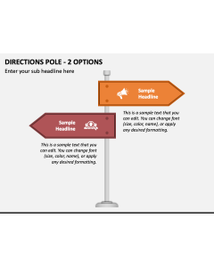 Directions Pole - 2 Options PPT Slide 1