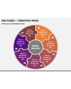 Disc Puzzle - 7 Beautiful Pieces PPT Slide 1