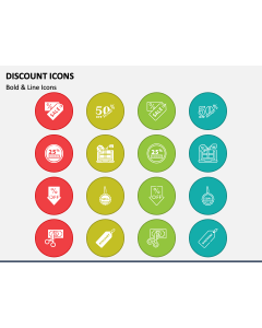 Discount Icons PPT Slide 1