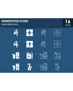 Disinfection Icons PPT Slide 1