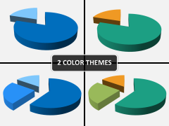 Dismountable pie chart PPT cover slide 