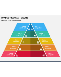 Divided Triangle - 5 Parts PPT Slide 1