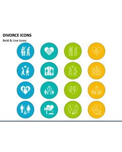 Divorce Icons PPT Slide 1