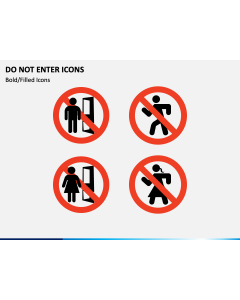 Do Not Enter Icons PPT Slide 1