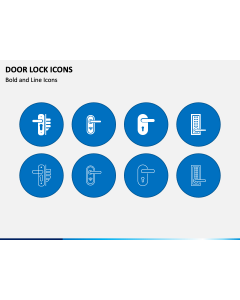 Door Lock Icons PPT Slide 1