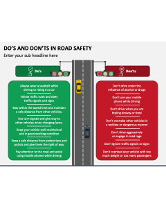 Do's and Don'ts in Road Safety PPT Slide 1