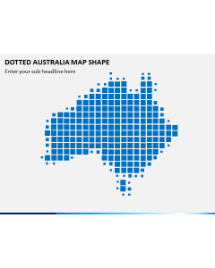 Dotted Australia Map PPT Slide 1