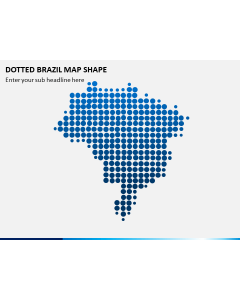 Dotted Brazil Map PPT Slide 1