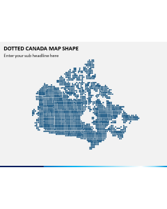 Dotted Canada Map PPT Slide 1