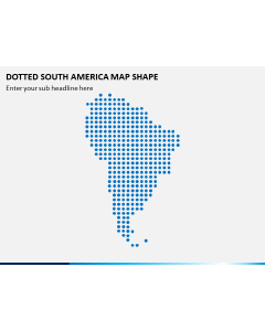 Dotted South America Map PPT Slide 1
