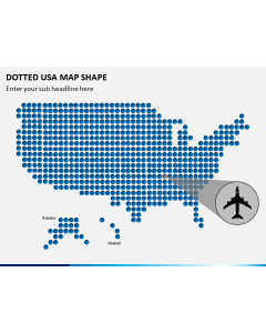 Dotted USA Map PPT Slide 1