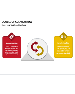 Double Circular Arrow PPT Slide 1
