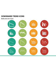 Downward Trend Icons PPT Slide 1