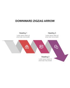 Downward Zigzag Arrow PPT Thumbnail