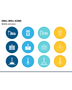 Drill Well Icons PPT Slide 1