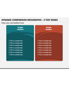 Dynamic Comparison Infographic - 2 Text Boxes PPT Slide 1