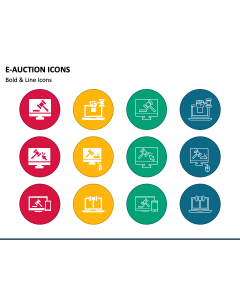 E-Auction Icons PPT Slide 1