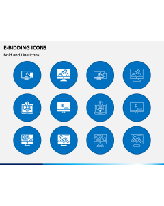 E Bidding Icons PPT Slide 1