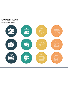 E-Wallet Icons PPT Slide 1