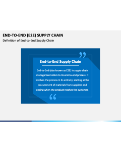 End To End Supply Chain (E2E SCM) PPT Slide 1