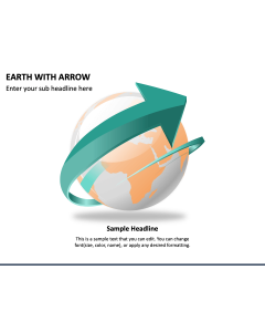 Earth with Arrow PPT Slide 1