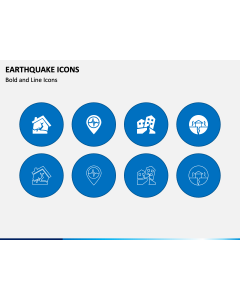 Earthquake Icons PPT Slide 1