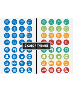 Ecommerce Icons PPT Cover Slide