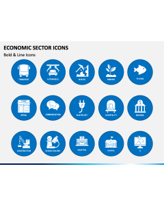 Economic Sector Icons PPT Slide 1