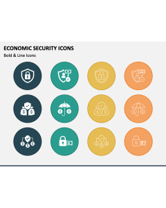 Economic Security Icons PPT Slide 1