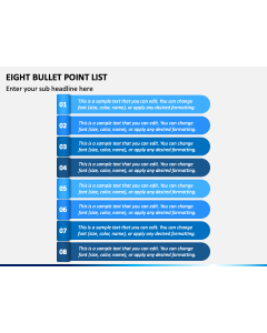 Eight Bullet Point List PPT Slide 1