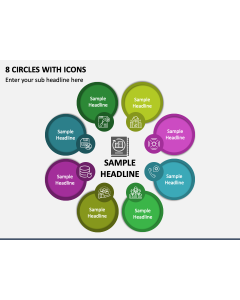 Eight Circles with Icons PPT Slide 1
