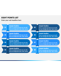 Eight Points List PPT Slide 1