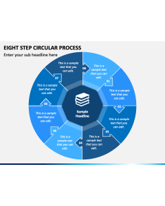 Eight Step Circular Process PPT Slide 1