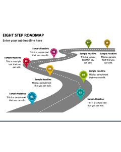 Eight Step Roadmap PPT Slide 1