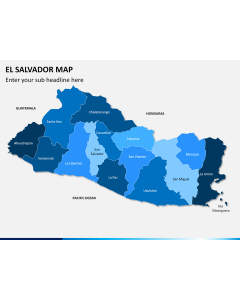 El Salvador map PPT slide 1