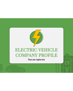 Electric Vehicle Company Profile PPT Slide 1