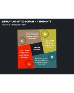 Elegant Animated Square - 4 Segments PPT Thumbnail