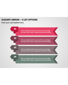 Elegant Arrow - 4 List Options PPT Thumbnail