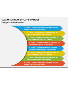 Elegant Arrow Style - 8 Options PPT Slide 1