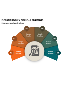 Elegant Broken Circle - 6 Segments PPT Thumbnail