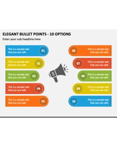 Elegant Bullet Points - 10 Options PPT Slide 1